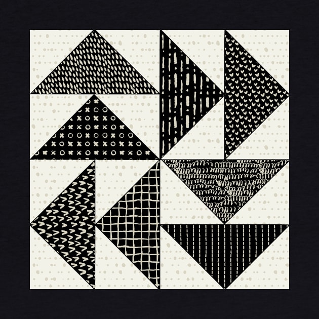 Modern Flying Geese Quilt Block by venglehart